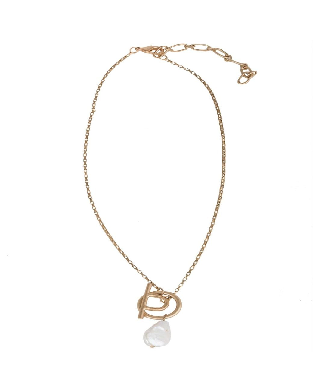 Saachi Metallic Pearl Necklace And Earring Gift Box