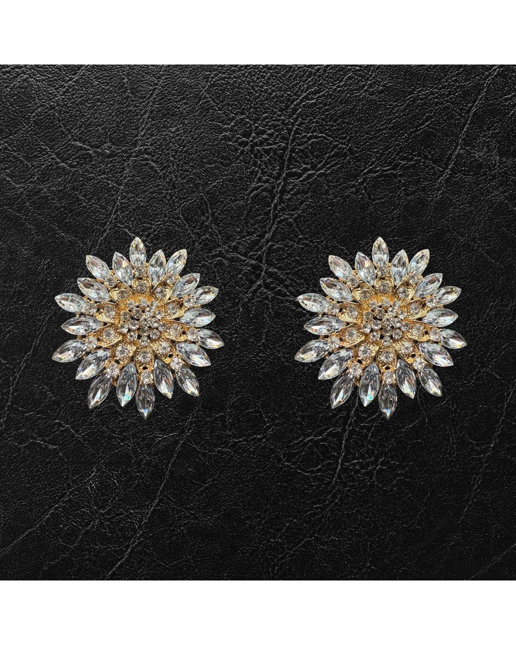 Yomisma Natural Neutrals Eco Faux Fur Slippers – Recycled Faux Fur + Clear Brooch Embellishment