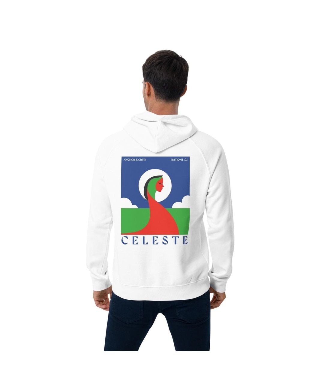 Anchor and Crew White Three Celeste Editions Organic Cotton Hoodie