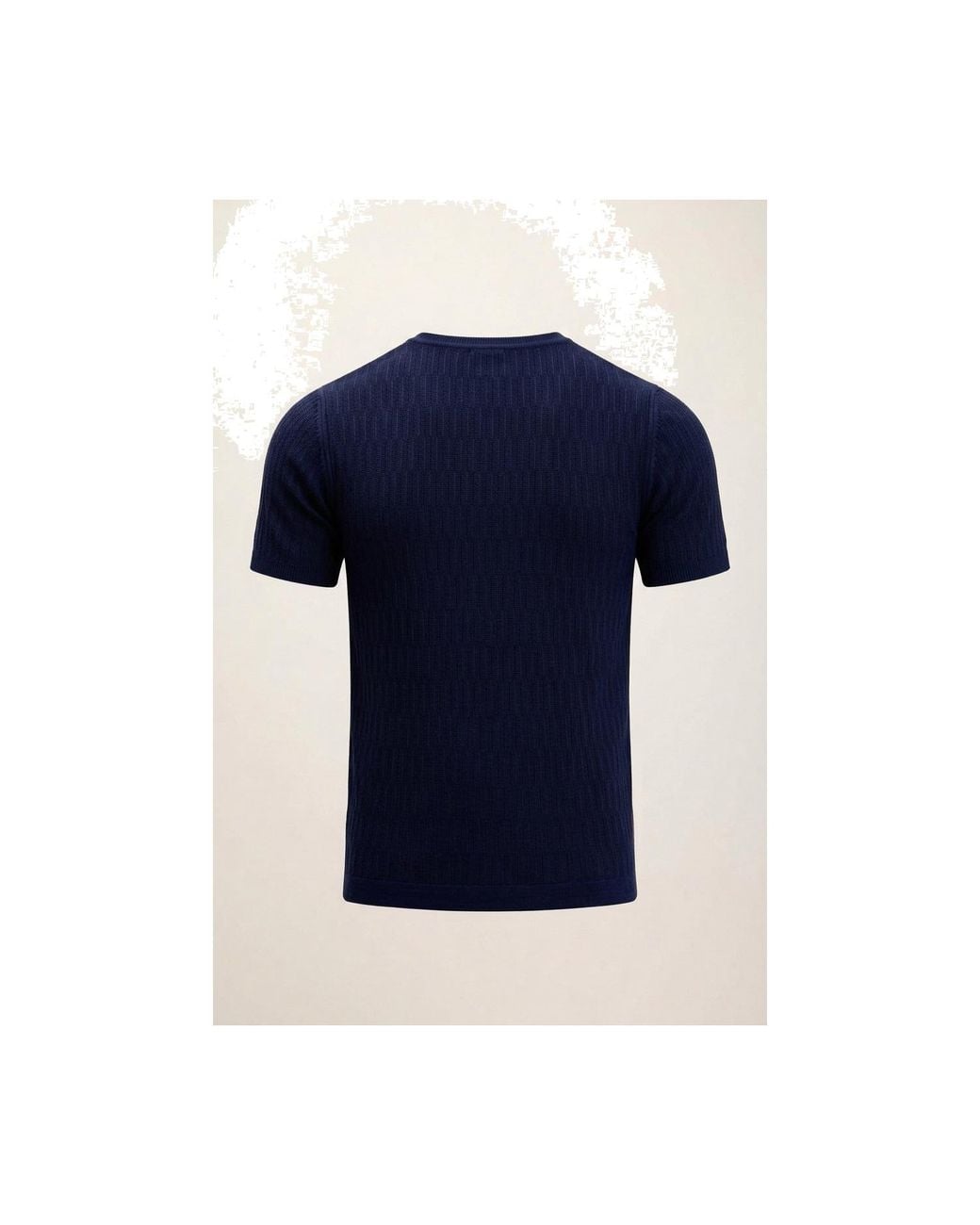 Ron Tomson Blue Short Sleeve Textured Top for men
