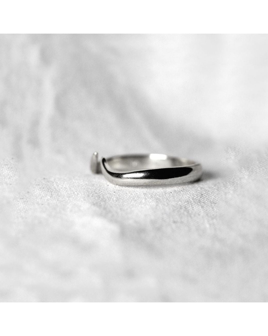 VicStoneNYC Fine Jewelry White Horn Cuff Solid Ring