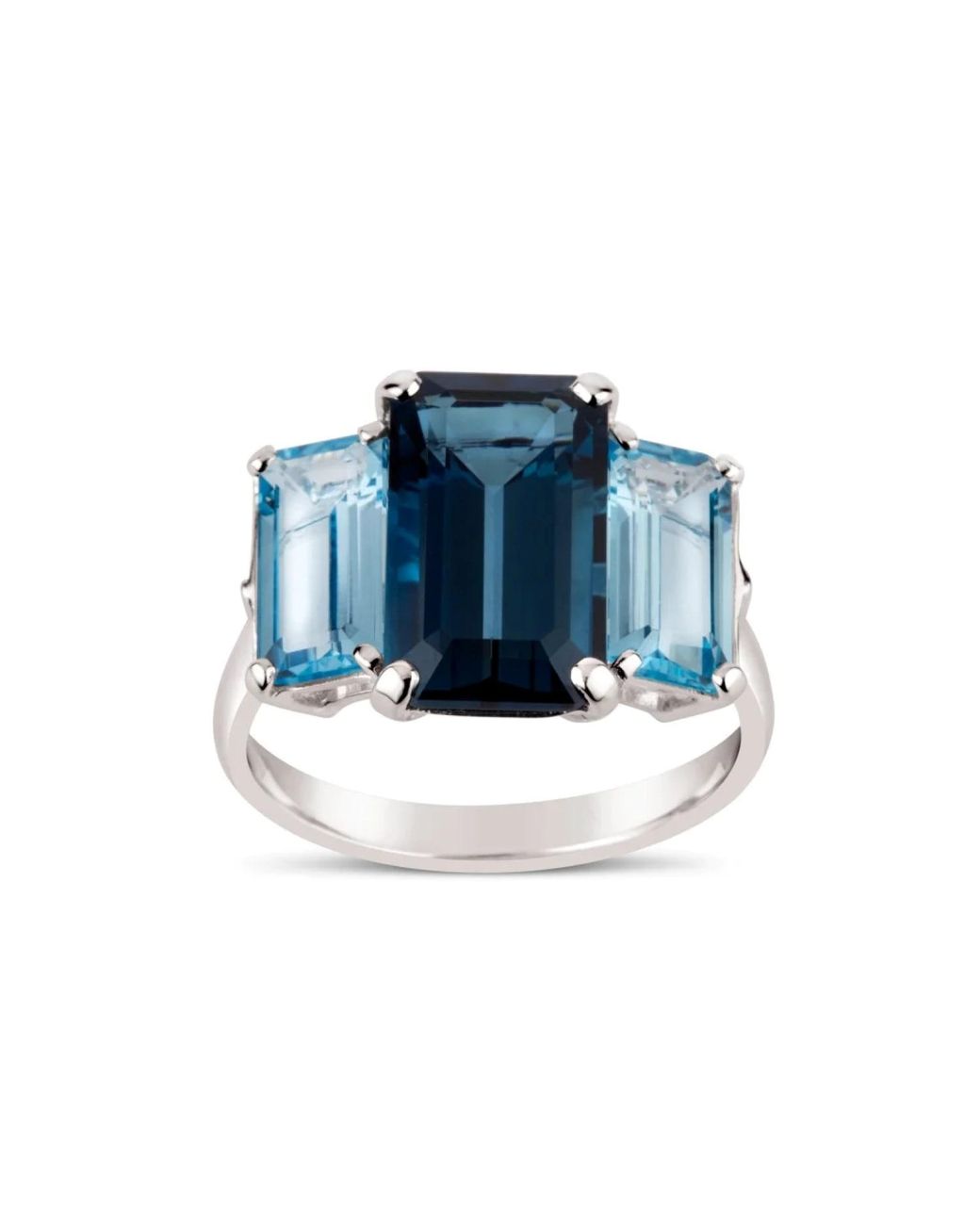 Dinny Hall Blue Trinny Trilogy London Topaz & Swiss Topaz Ring