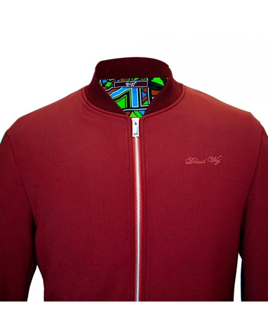 DAVID WEJ Red Lagos Multi Stripe Track Suit for men