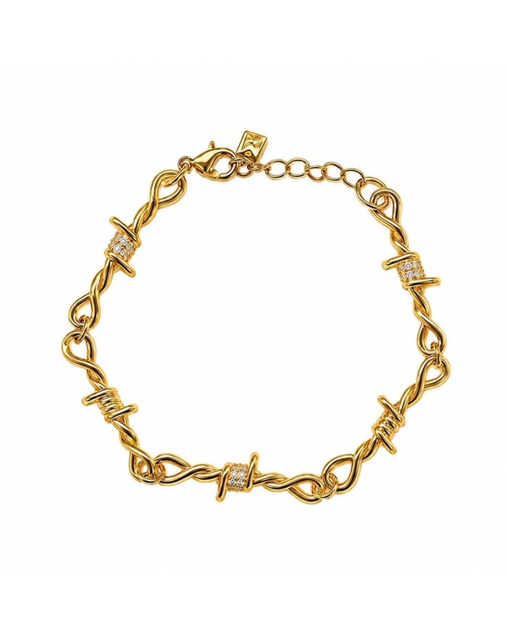 The M Jewelers Metallic The Iced Out Barbwire Bracelet