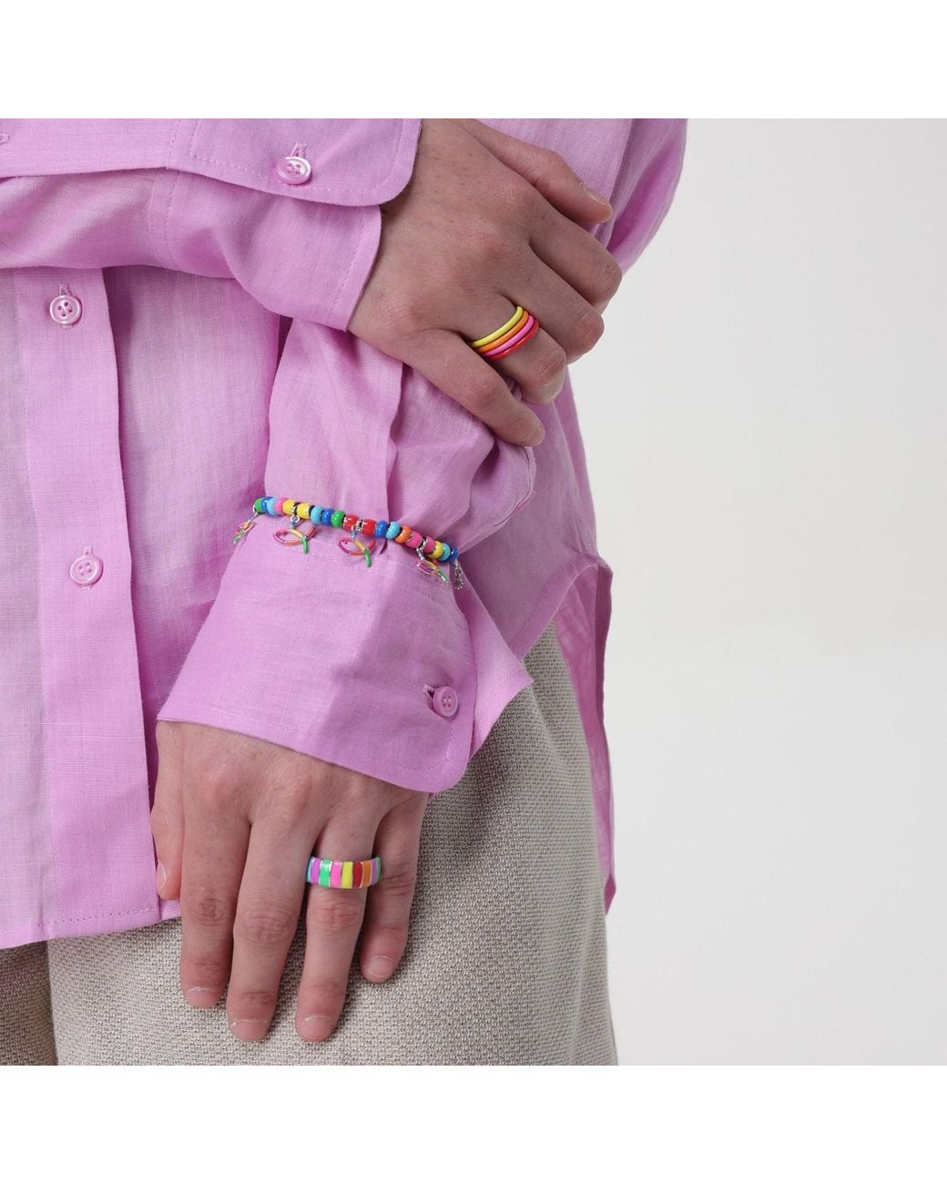 Pinnole Red Thin Ring