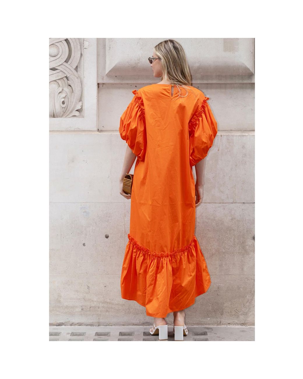 open lace back dress Oscar de la Renta Watercolor Jersey Midi Dress  Runway Catalog