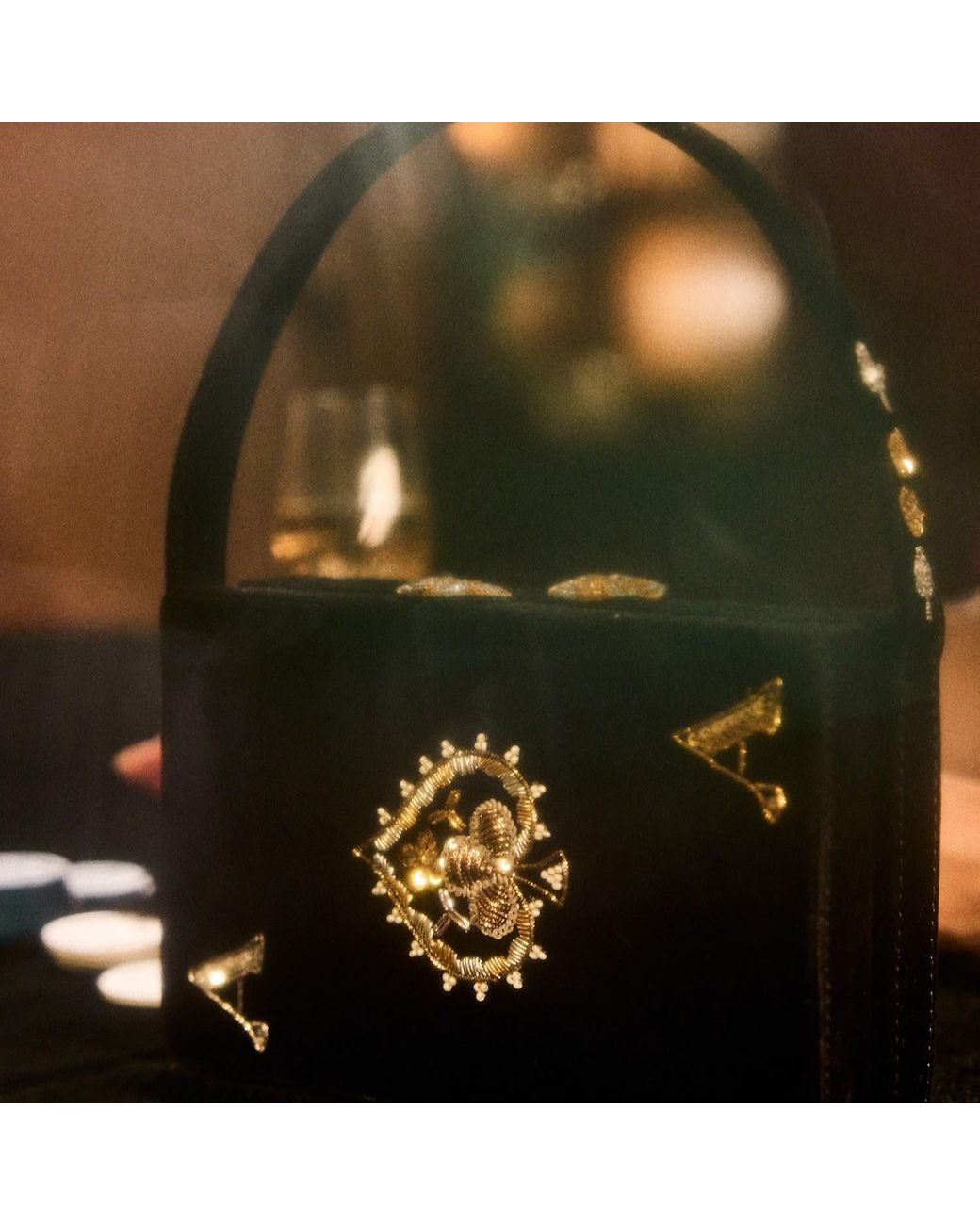 Simitri Black Poker Clutch