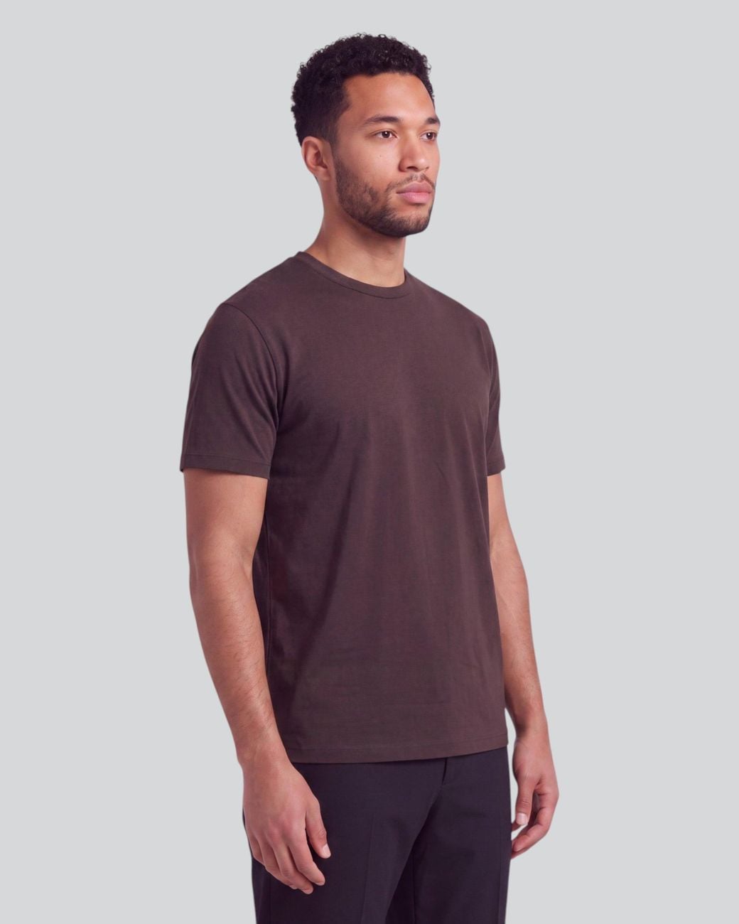Lords of Harlech Black Timothy Brownie Stretch Cotton Crew-Neck Tee for men