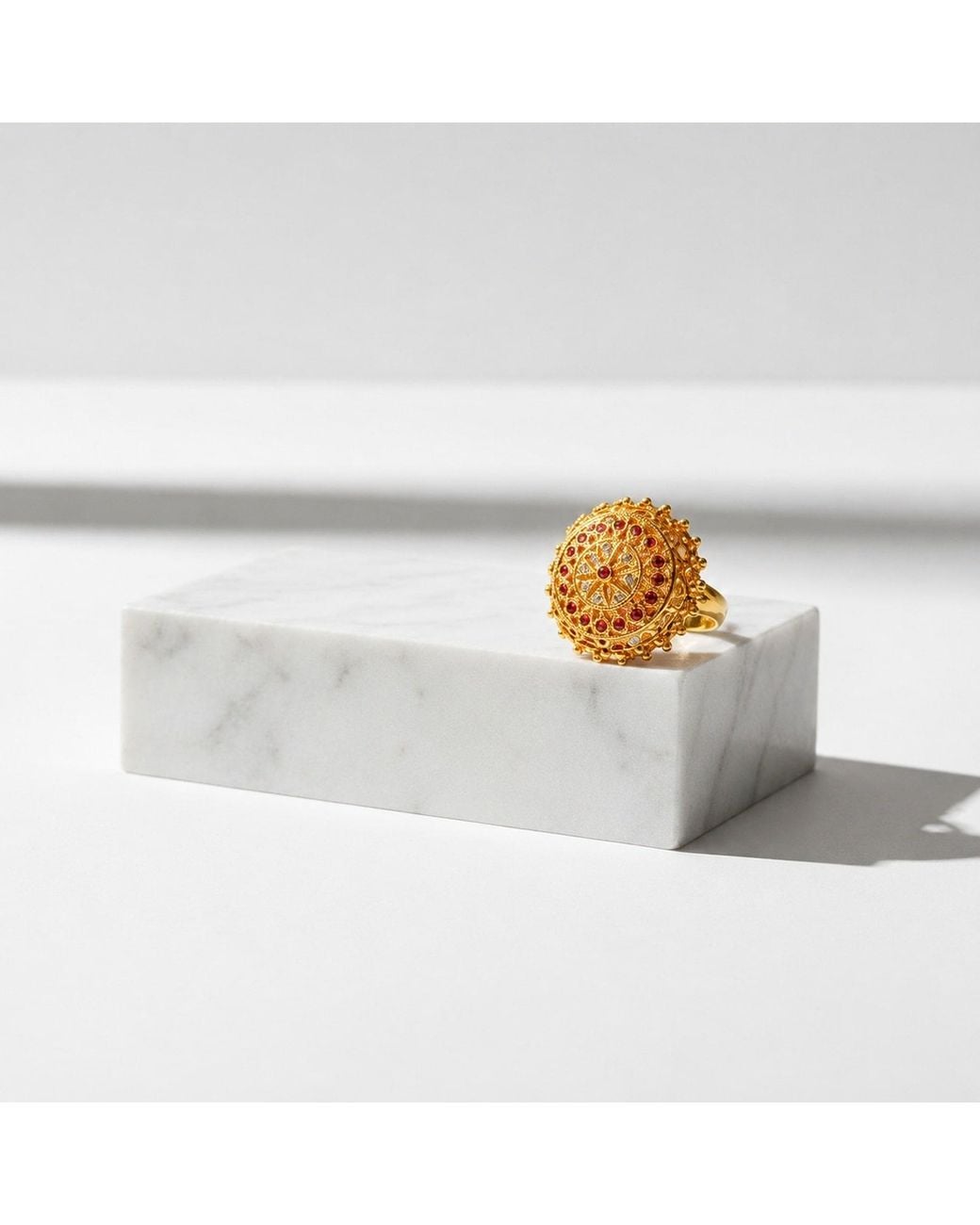 Najiba Metallic Yantra Sacred Geometry Ring