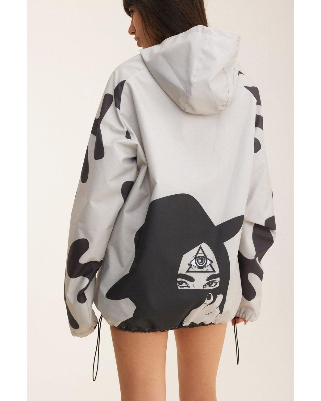 mysimplicated Multicolor Water Repellent Windbreaker Third Eye Design W