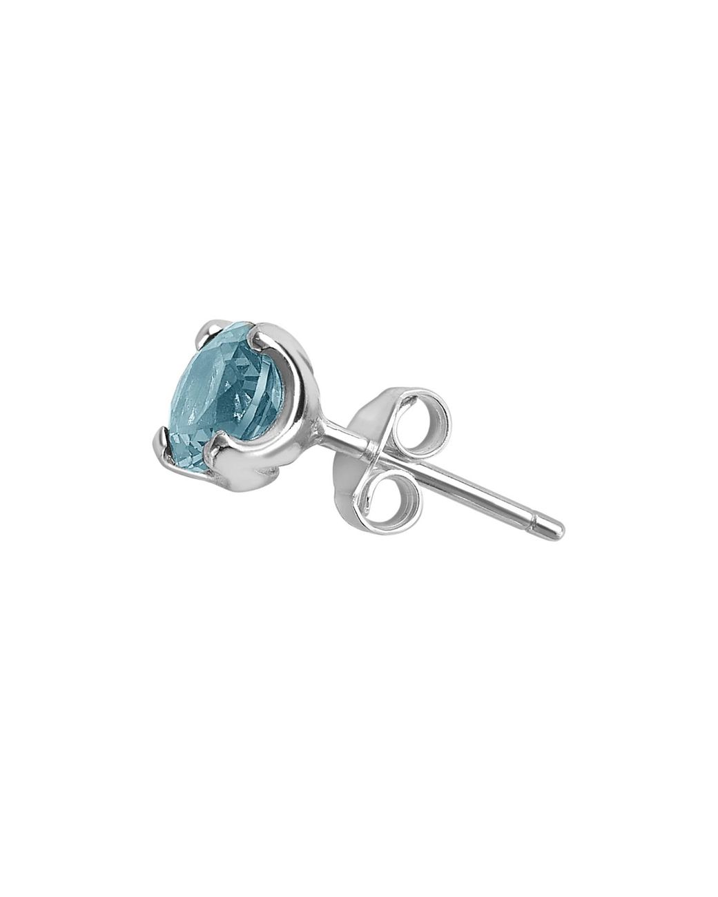 Dower & Hall Blue Single Aquamarine Stud for men