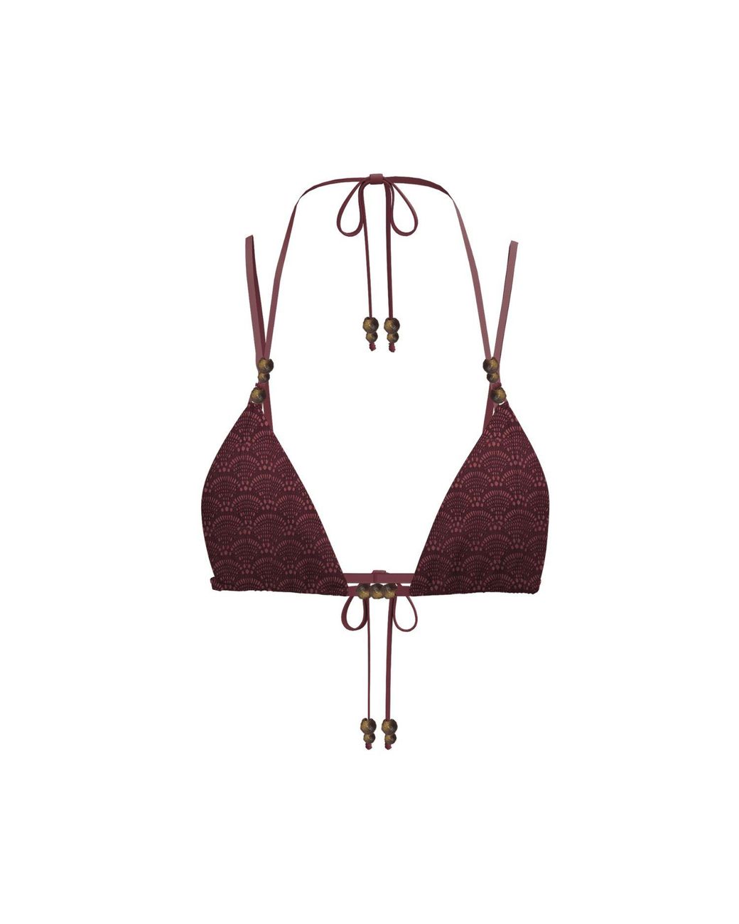 Blackbough Swim Purple Vera Double Strap Triangle Top Henna