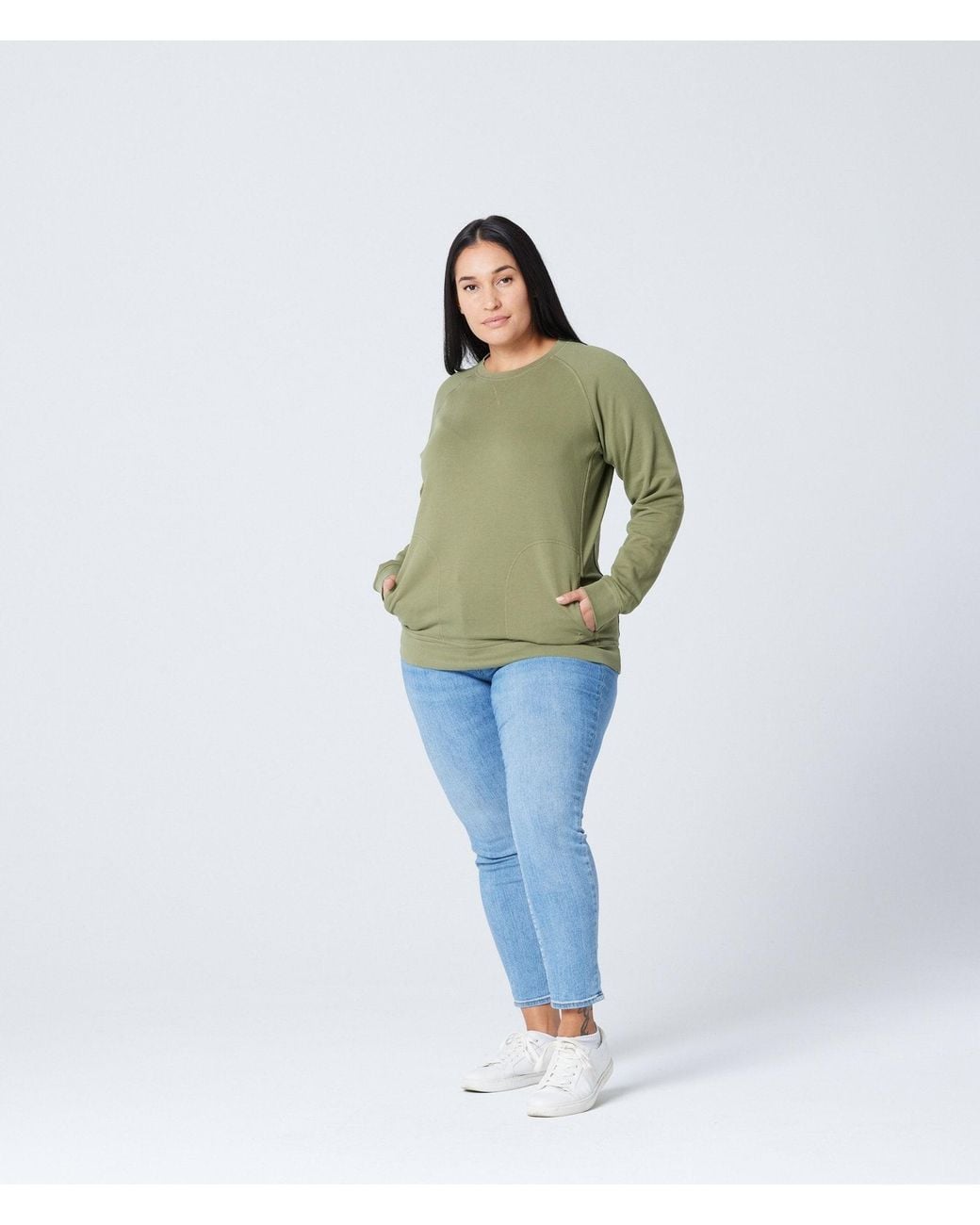 Known Supply Green Pocket Crewneck Sweatshirt