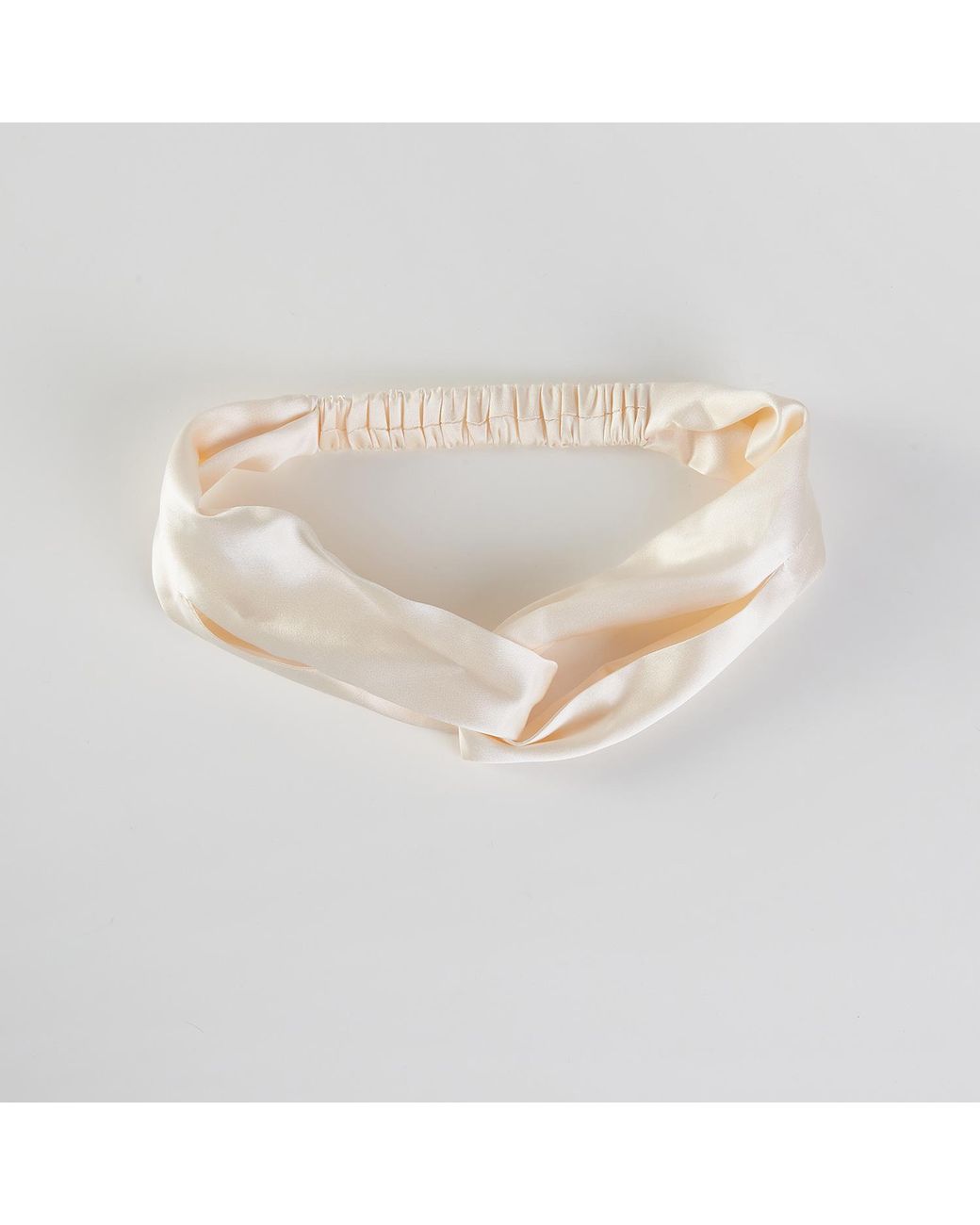 Soft Strokes Silk White Neutrals Pure Mulberry Silk Turban Style Headband