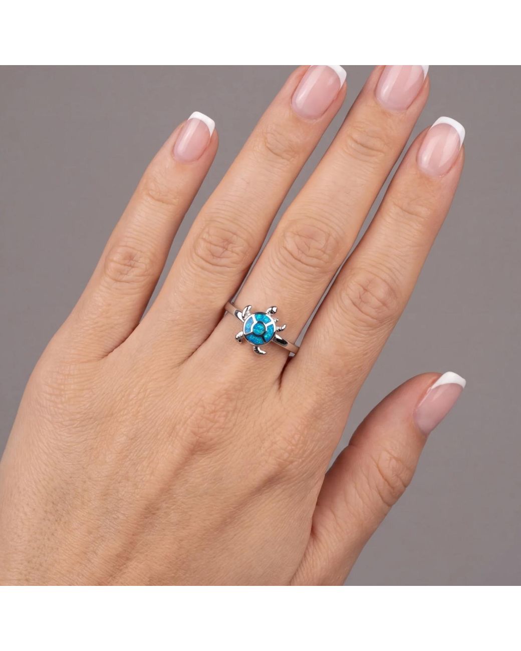Latelita London Blue Turtle Opalite Ring