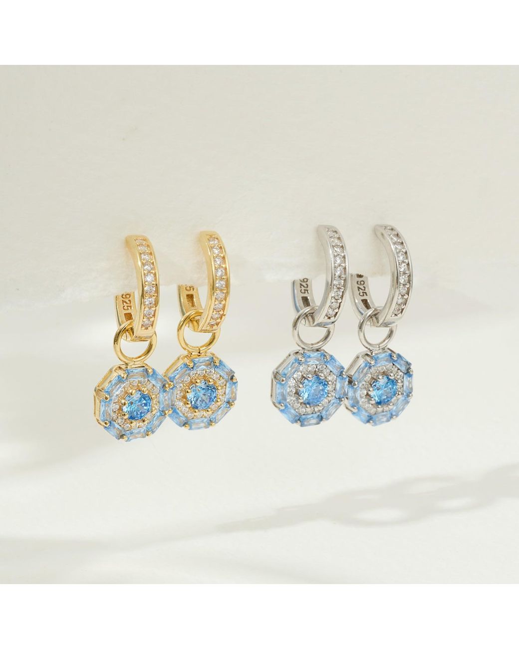 Ballinger Jewellery Blue Something Aquamarine March Birthstone Drop Bridal Earrings