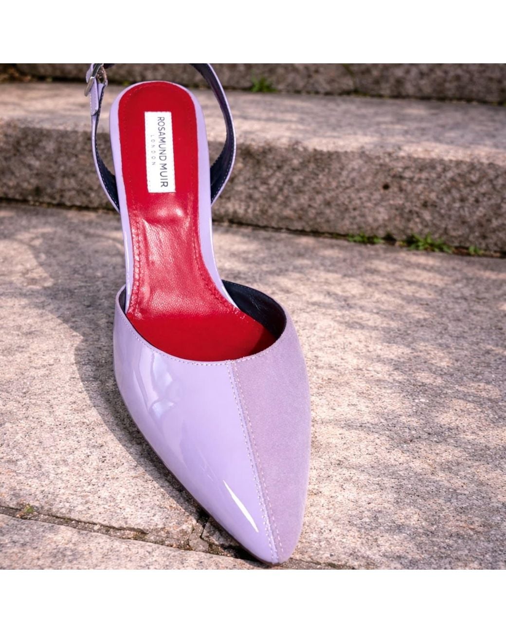 Rosamund Muir London Pink Augusta Lilac Slingback Heels