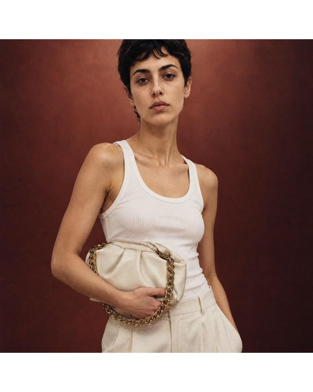 Ruj Heritage White Neutrals Mini Puffy Bag Cloud Dancer