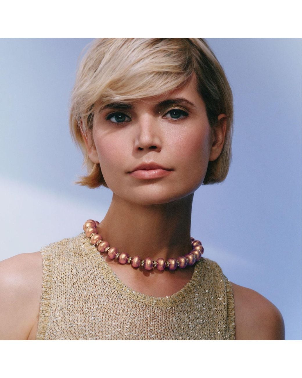 Saule Label Metallic Rose Mika Necklace