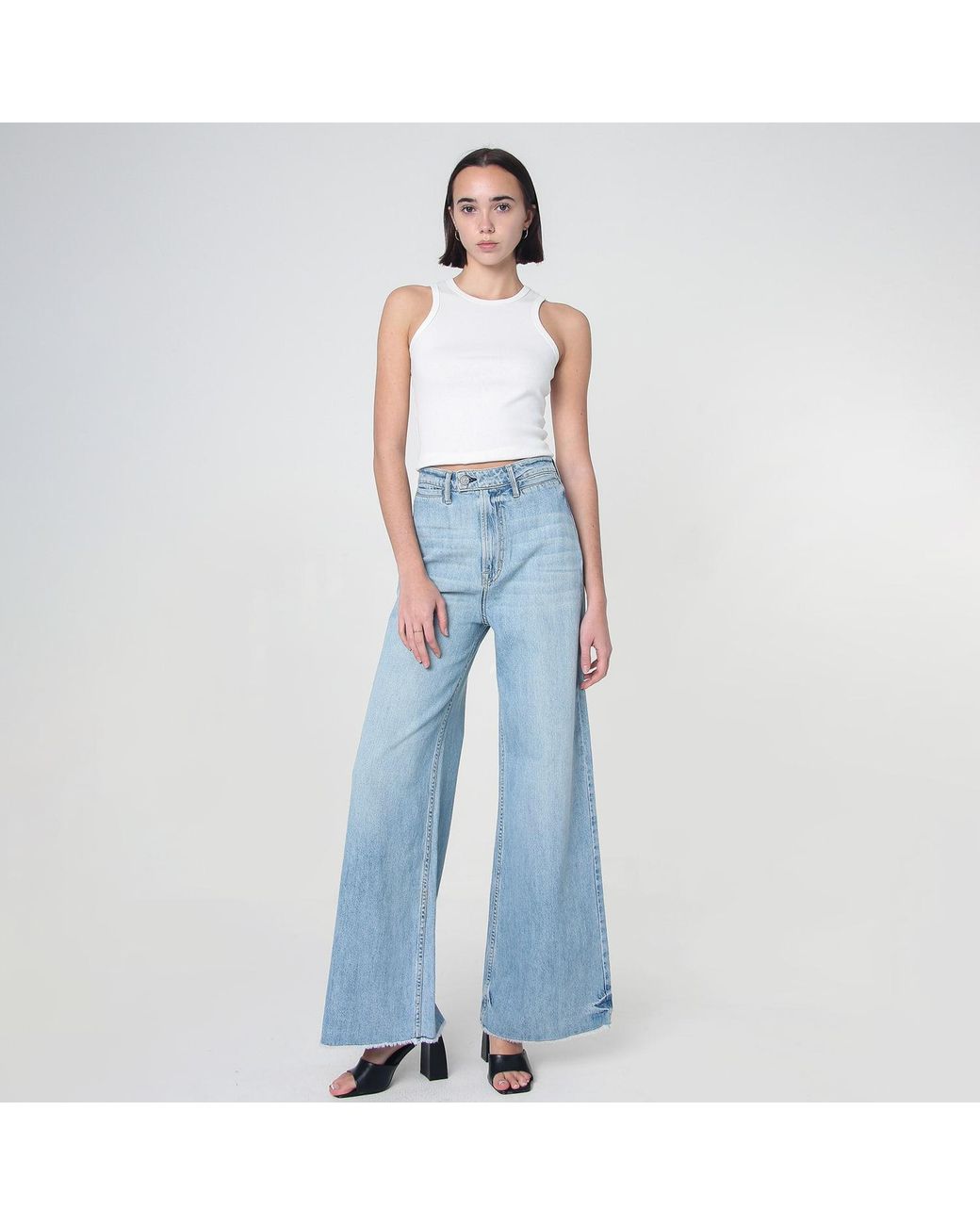NOEND Blue Sophia Super High Rise Wide Leg