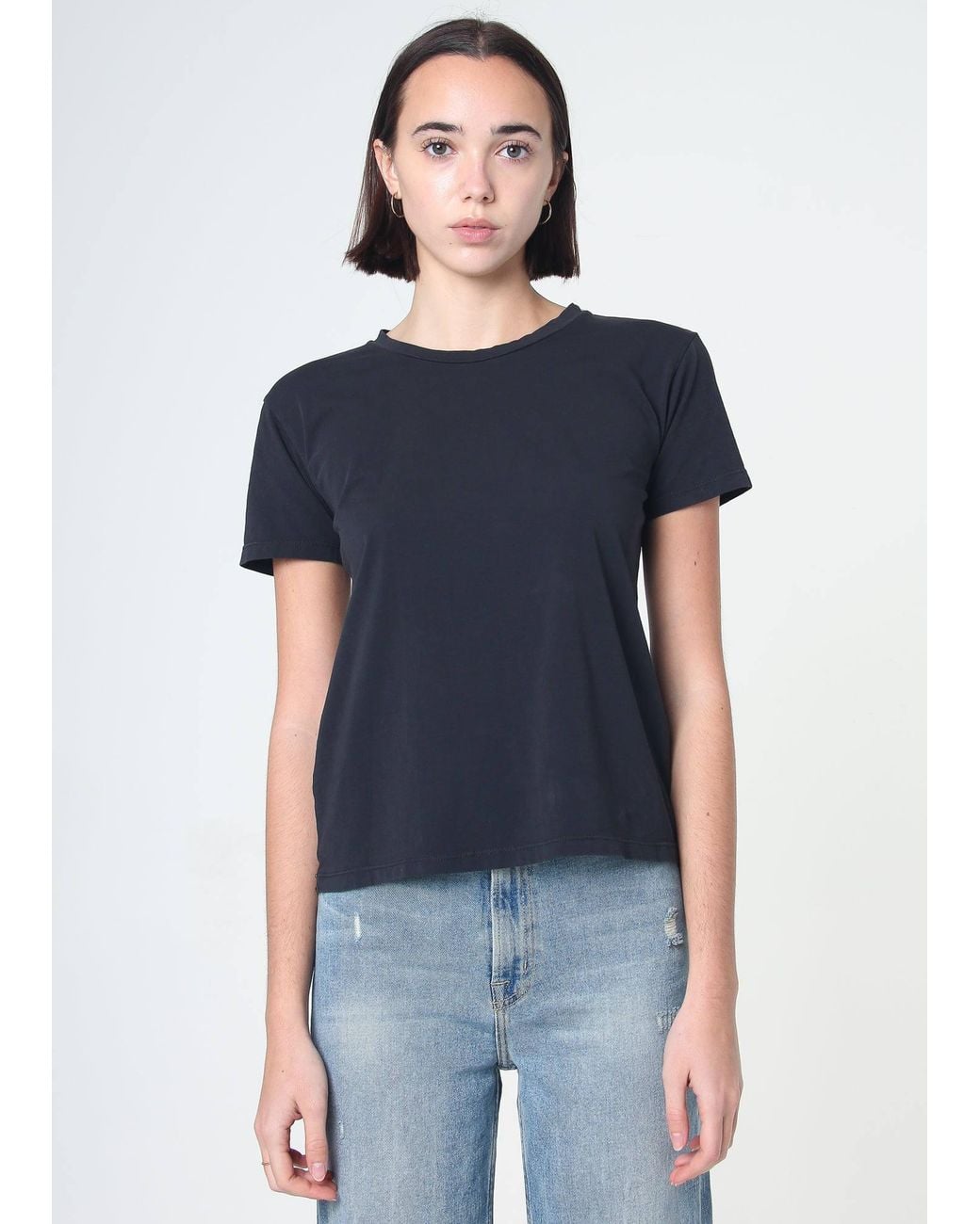 NOEND Black Supima Cotton Crew Neck Tee