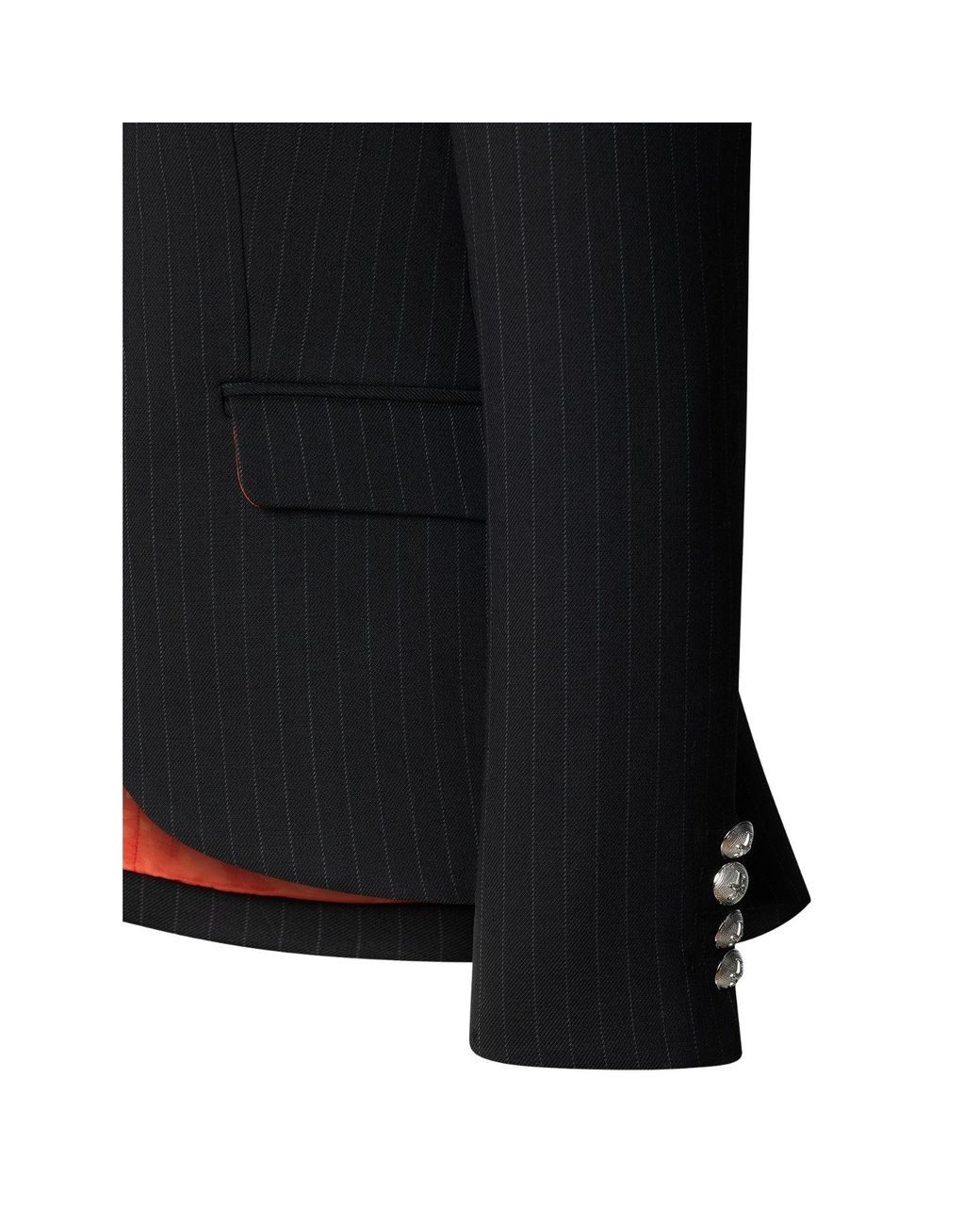 The Extreme Collection Black Pinstripe Blazer With Jewel Embroidery The Gardens