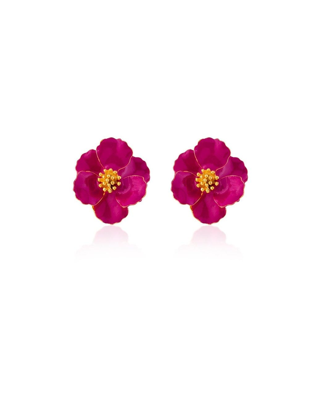 Milou Jewelry Pink Raspberry Petite Flower Earrings