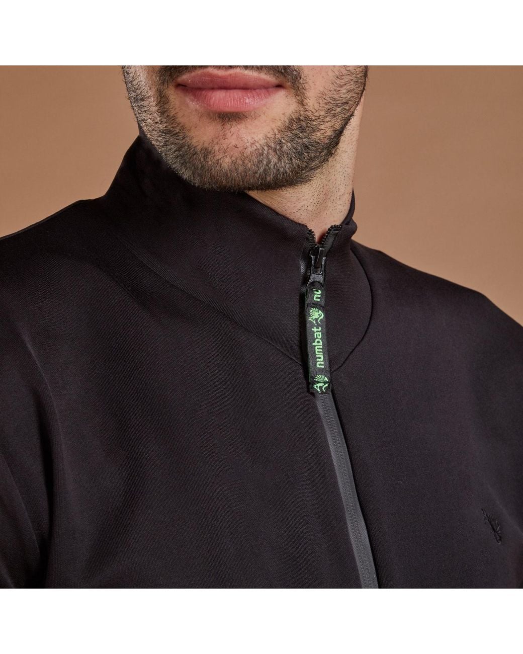 NUMBAT Black Performance Full Zip Jacket for men