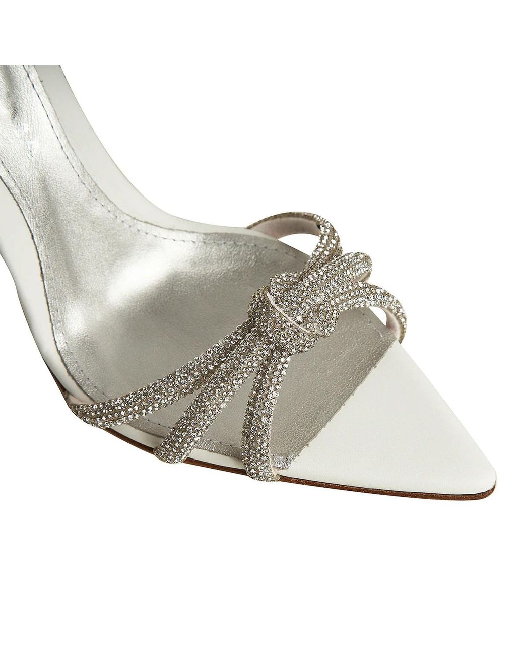 Ginissima Metallic Daisy Crystals Leather Sandals