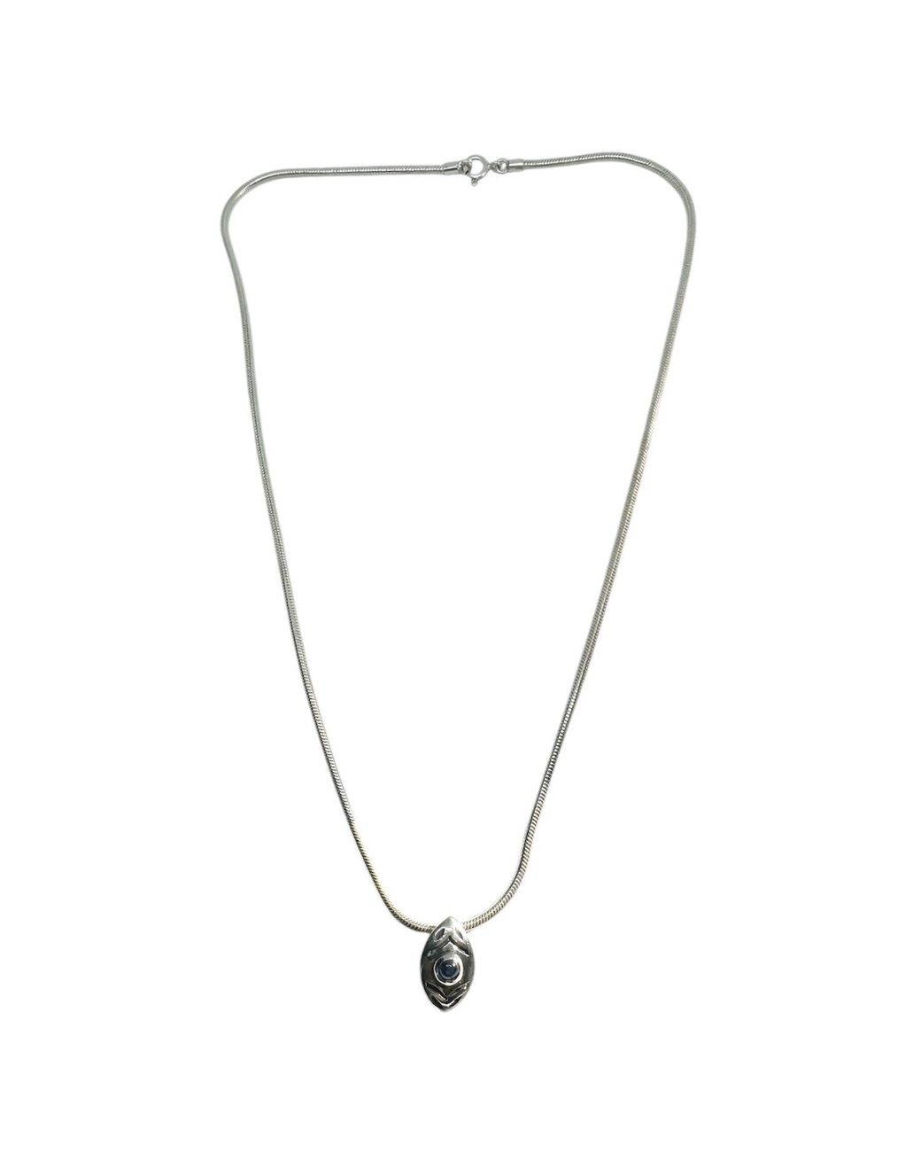 Tg-Jewellery by Tamara Gervasio Metallic Eclipse Eye Unique Necklace – Sterling & Sapphire for men