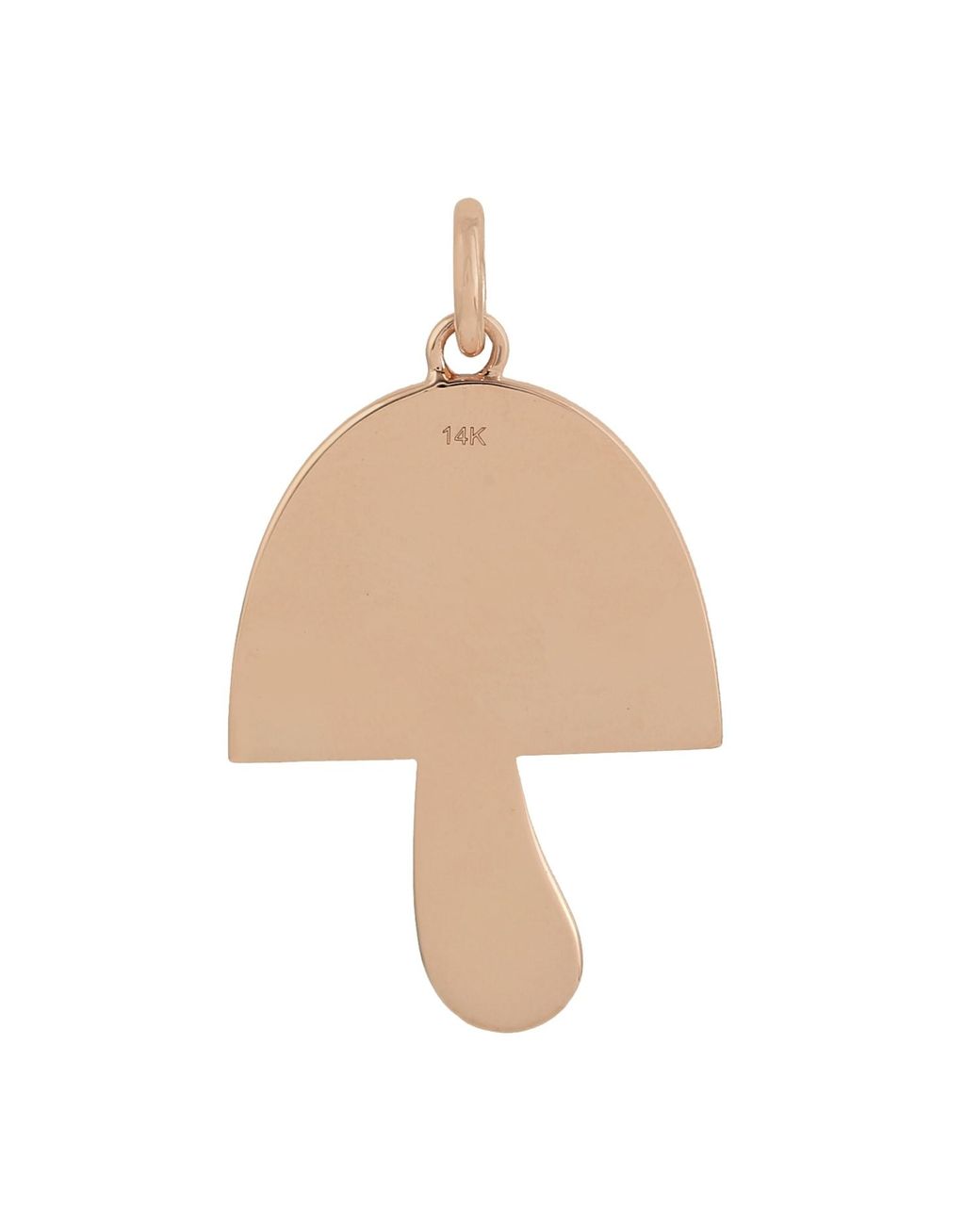 Artisan Metallic 14K Rose Sapphire Enamel Mushroom Pendant
