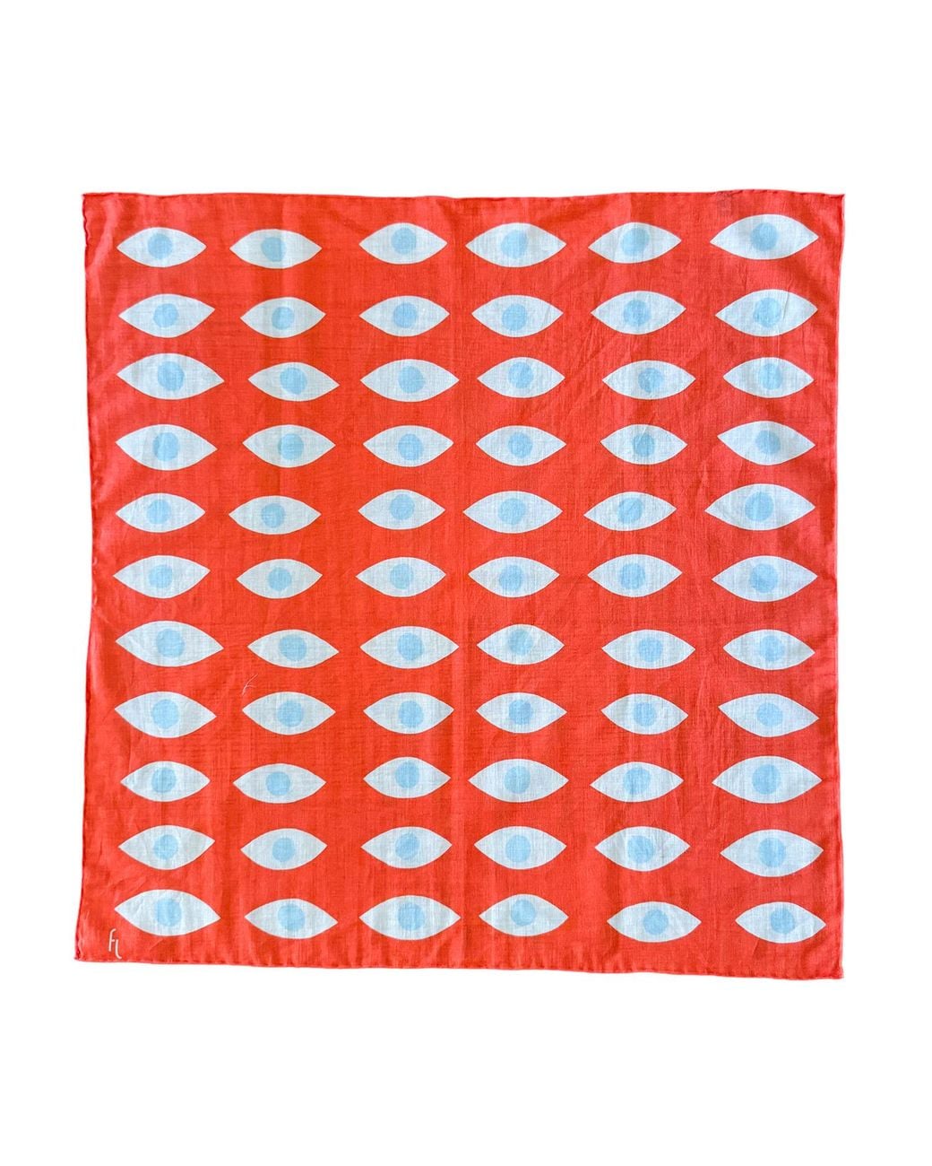 Folie Living Red All Eyes On Me Cotton Scarf Small
