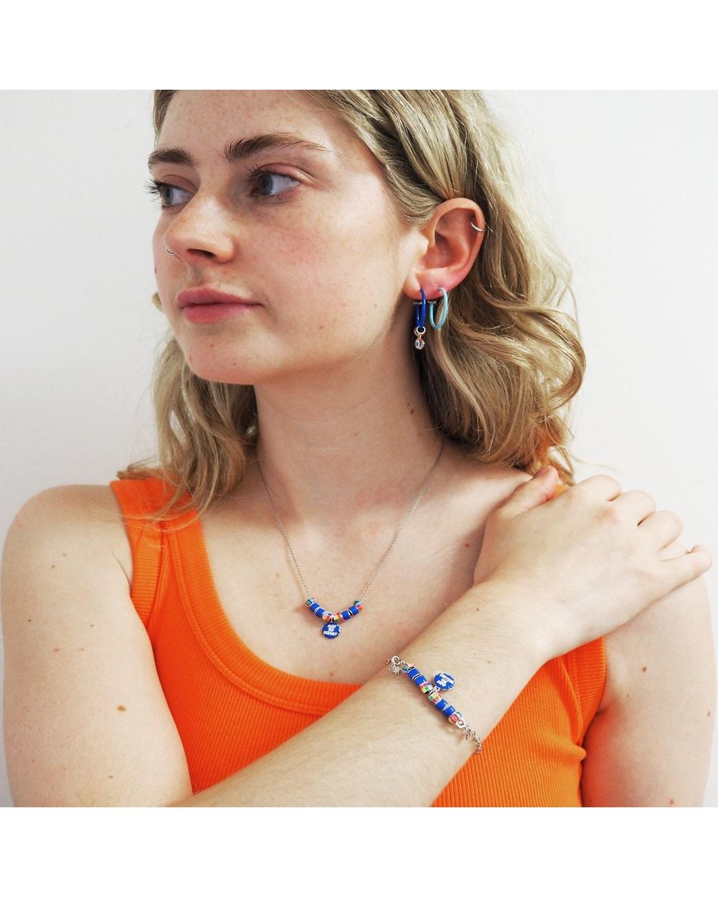 Pinnole Blue Keep An Eye Out Earring Mix