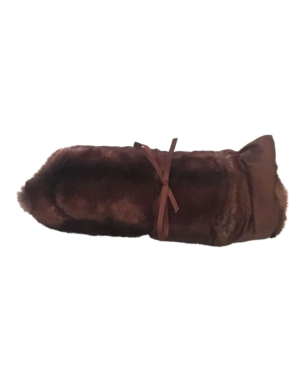 Romer Millinery Brown Twisturban Turban Faux Fur & Chocolate Silk Shantung