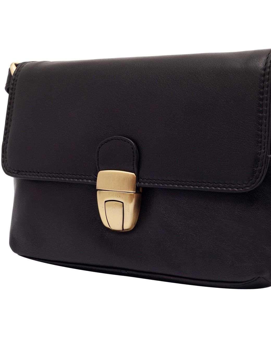 Lloyd Baker Black Madurai Leather Crossbody Bag