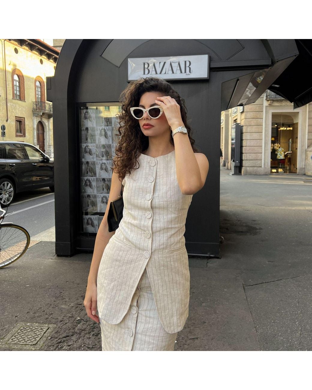 The Avantguard Natural Neutrals Celosia Sandstone Tort Cat Eye Sunglasses
