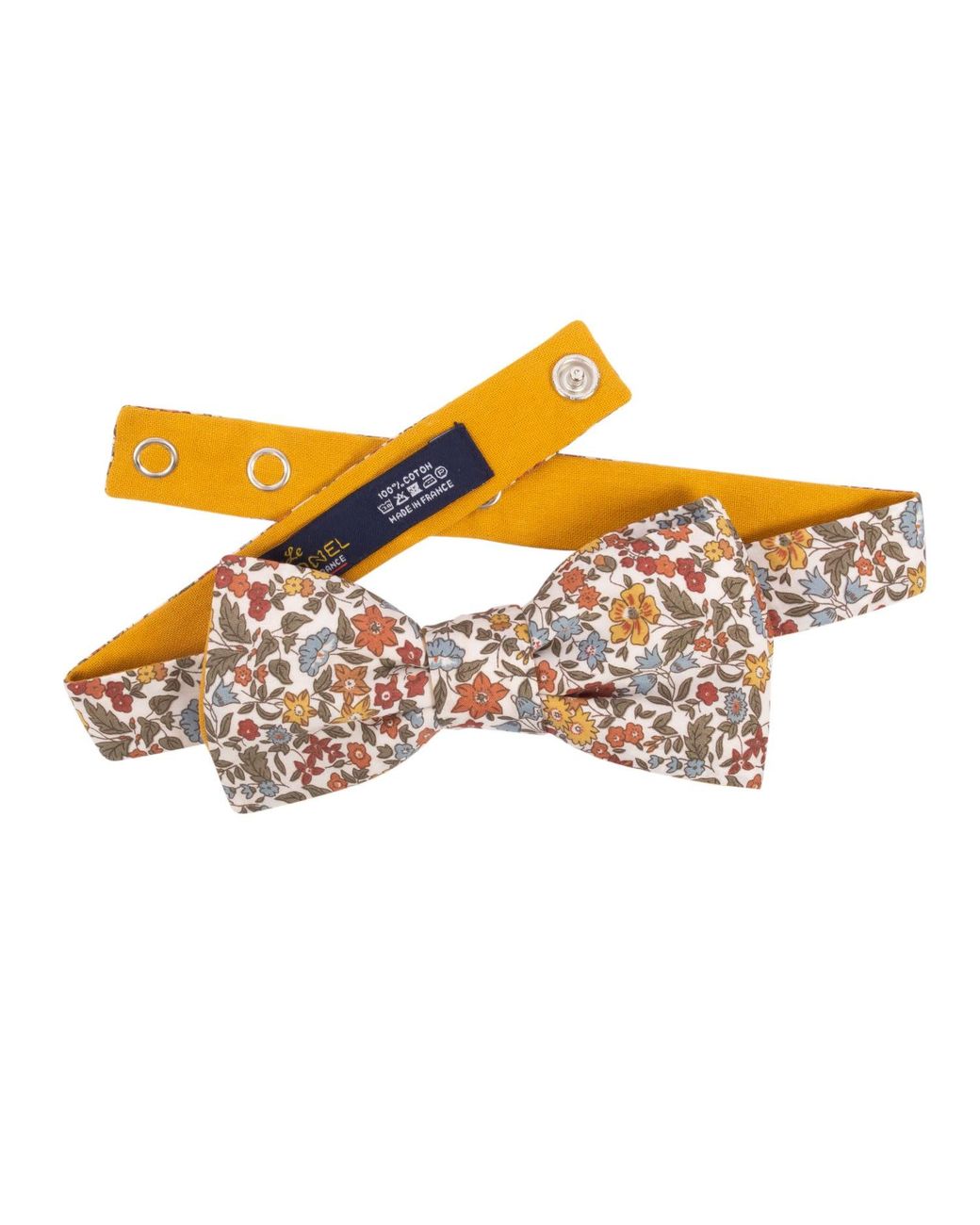 LE COLONEL Pink Safran Liberty Ava Bow Tie for men