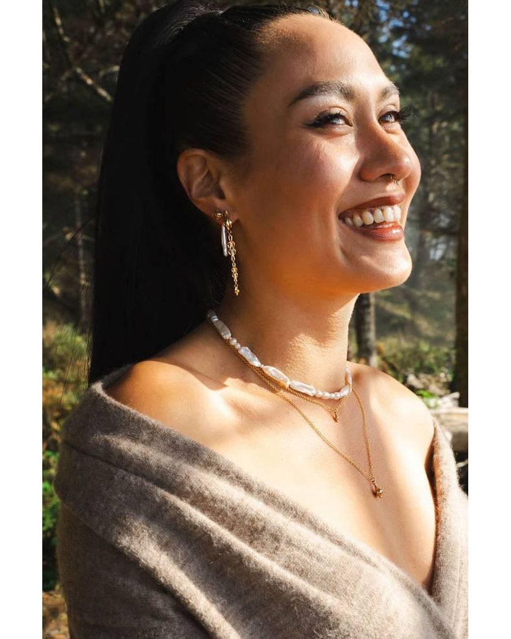 Astor & Orion Multicolor Freshwater Keishi Pearl Necklace