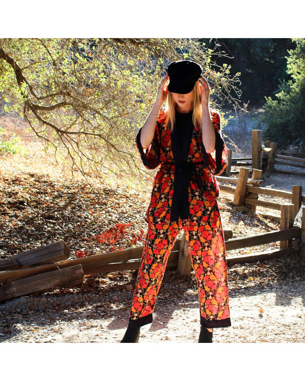 Henelle Red Night Bloom Jacket