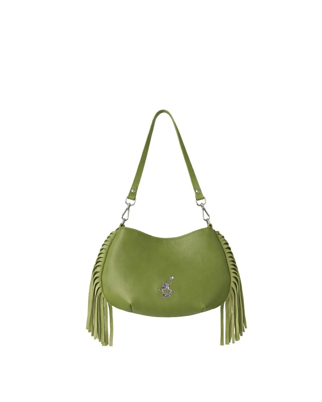 F3Rog by Rana Green Pistachio Crossbody Mini Gordon Fringe Bag