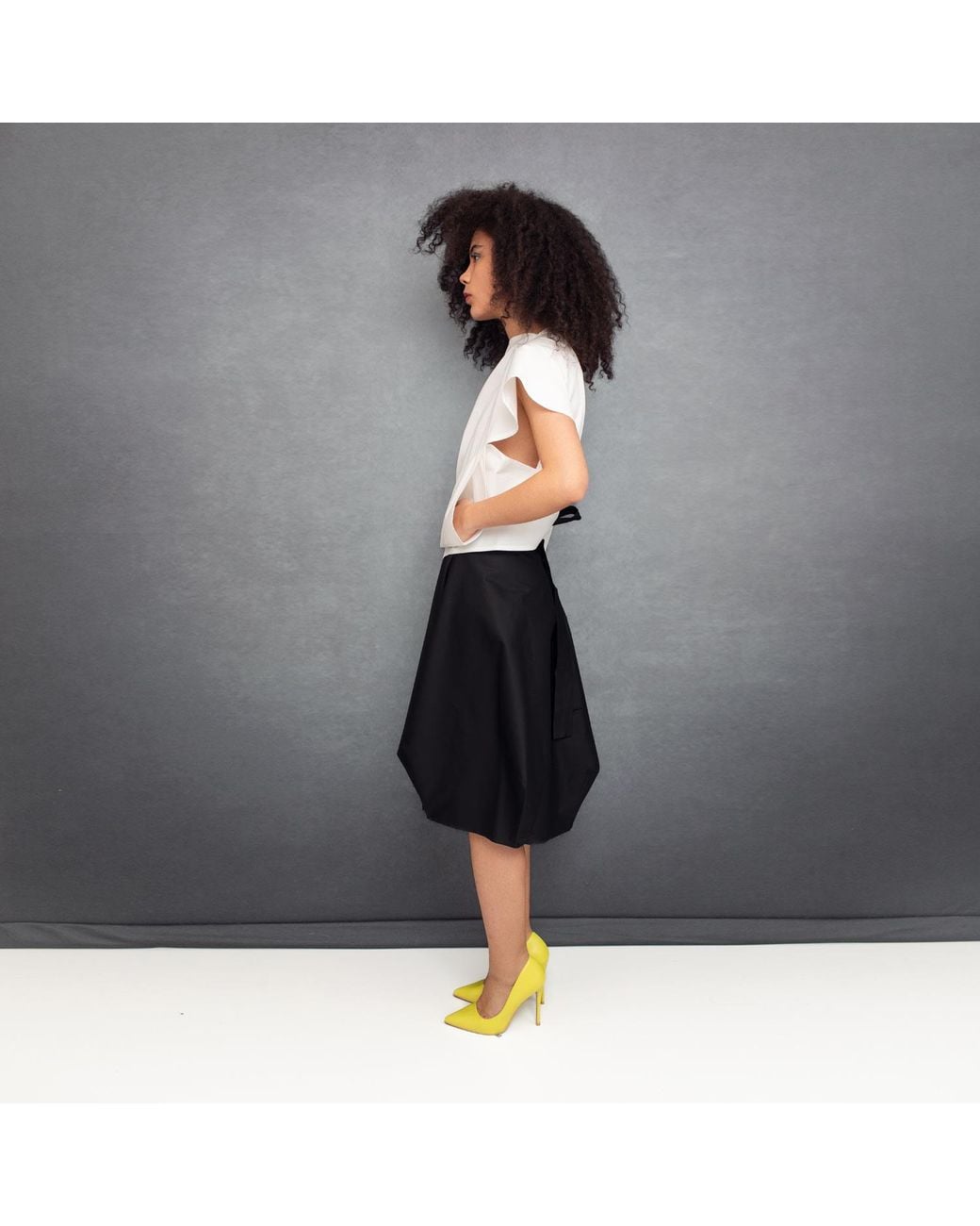 Bianca Popp Black Wrapped Skirt