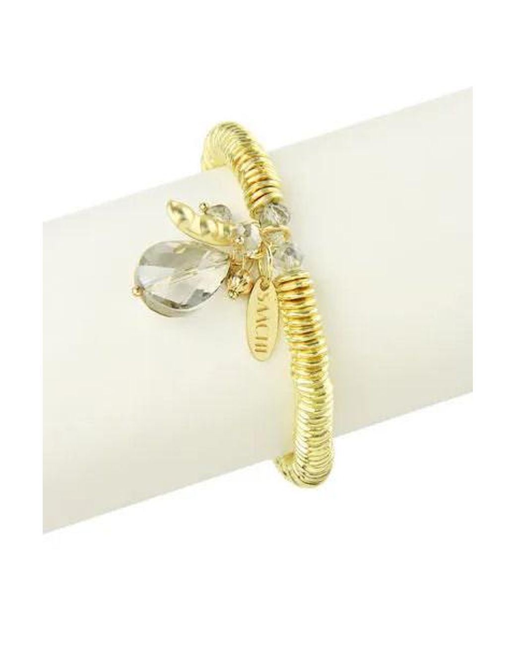 Saachi Metallic Pea Pod Bracelet