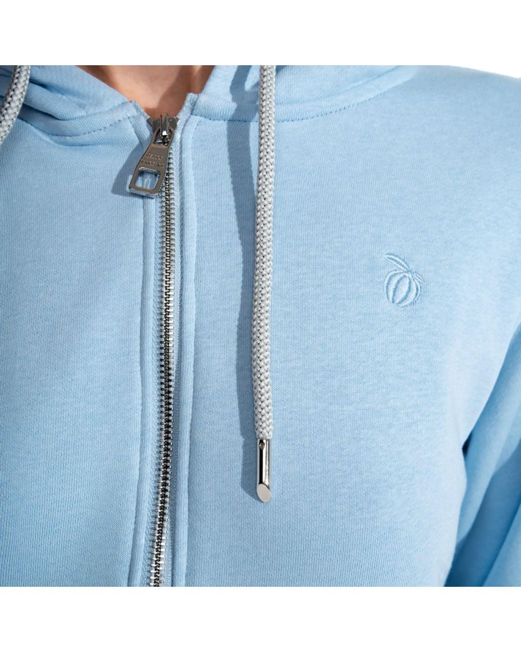 Maison Tangerine Blue Cotton Zip-Up Hoodie & Joggers Tracksuit Set Cloud For