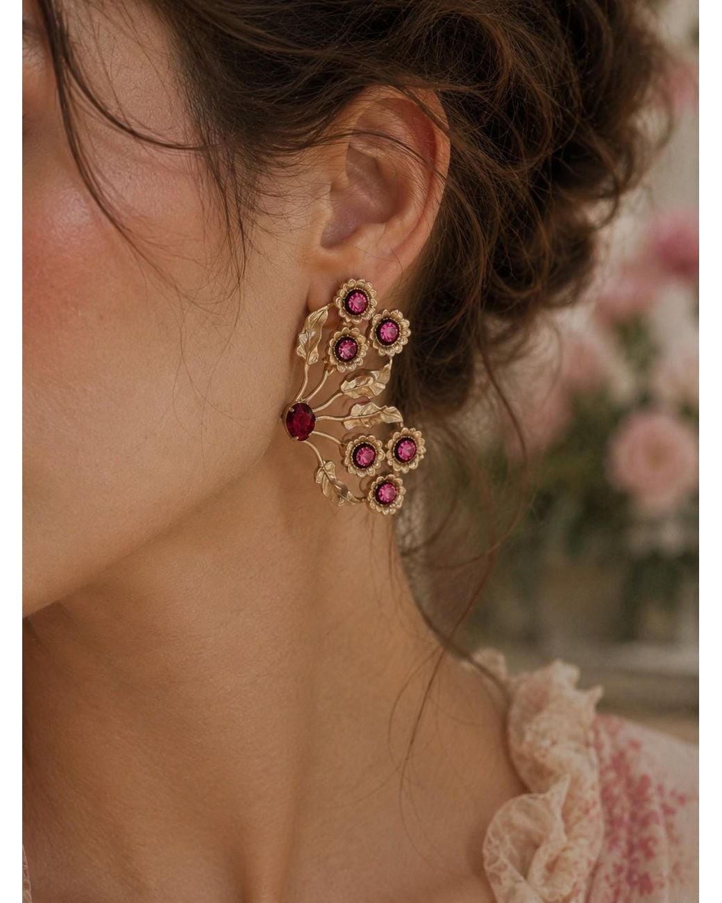 The Pink Reef Green Madame Earring