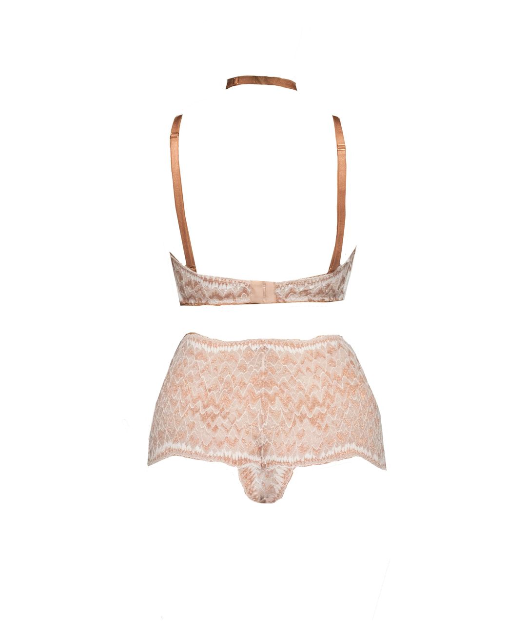 Carol Coelho Pink Cardin Copper Metallic Halter Bralette