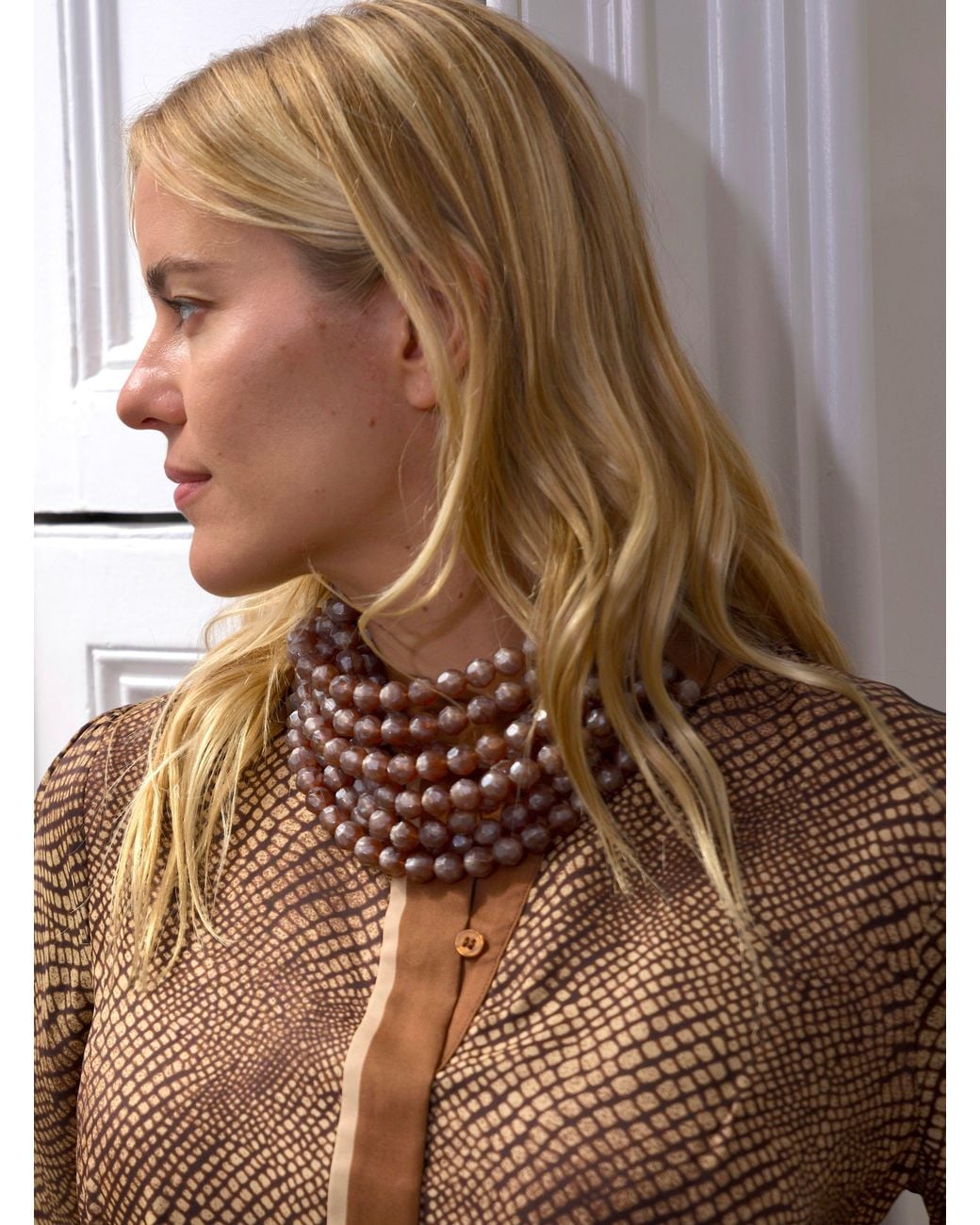 Fairchild Baldwin Brown Neutrals Bella Greige Necklace