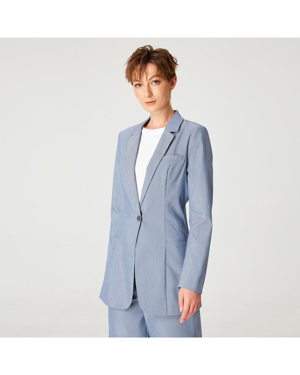 Smart and Joy Blue Tailored Blazer Jacket