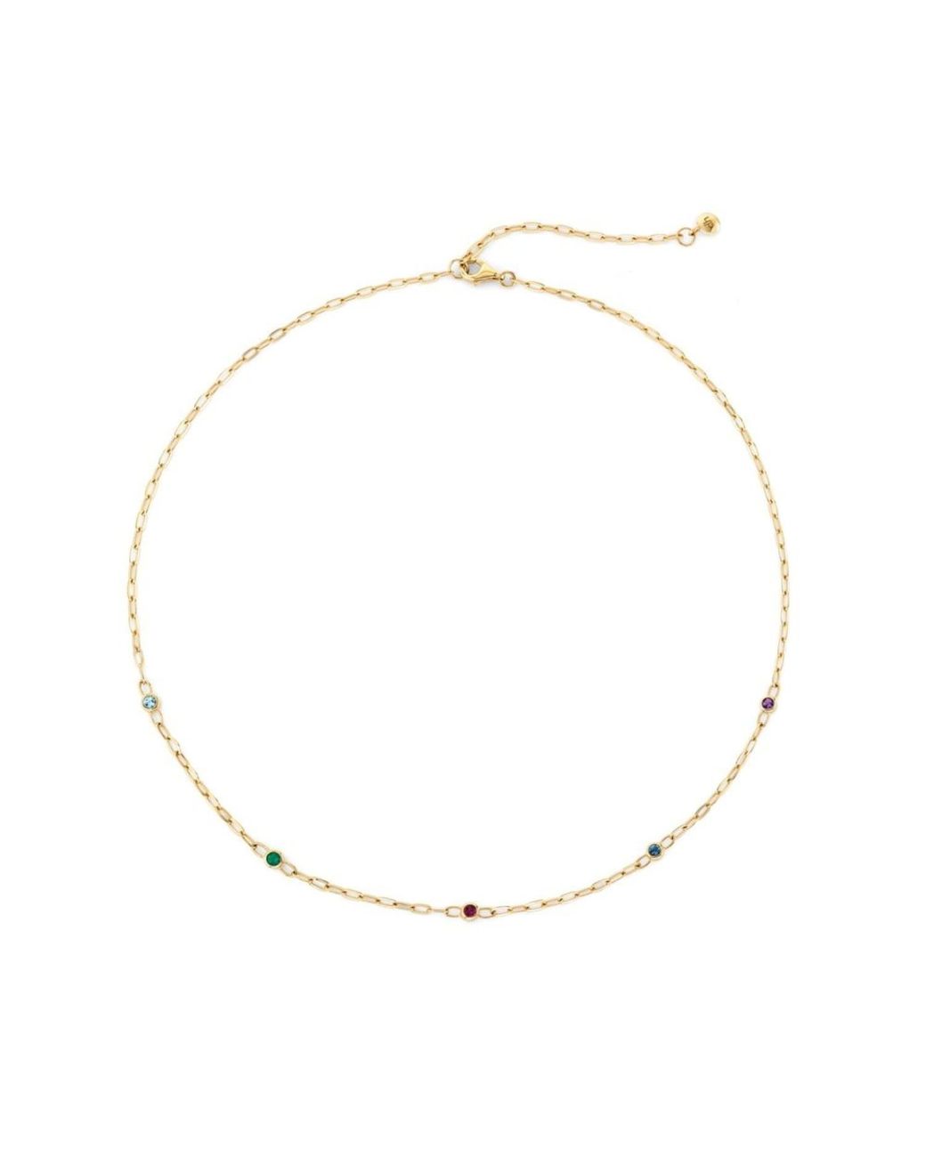 Dinny Hall Metallic Gemstone Chain Necklace