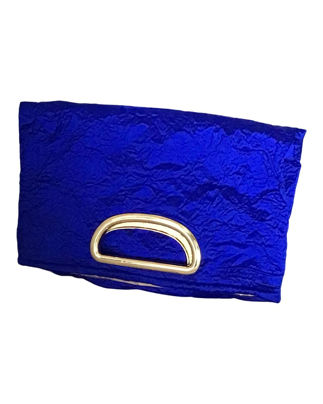 Romer Millinery Blue Morphy Moldable Clutch Bag Cobalt Silk