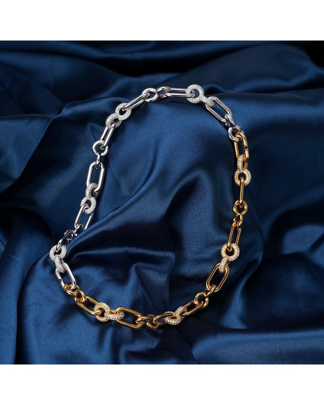 Meulien Metallic Infinity Circle Link Bracelet